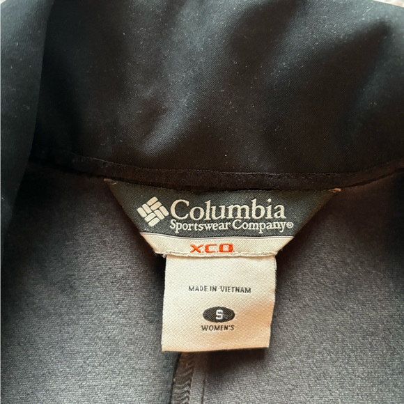 COLUMBIA Soft Shell 3/4-length Jacket Coat Black Sz Small - Picture 9 of 9
